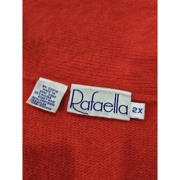 Rafaella 2X Fuzzy Angora Rabbit Hair Lambswool Vest Cardigan Sleeveless Sweater - Picture 3 of 14